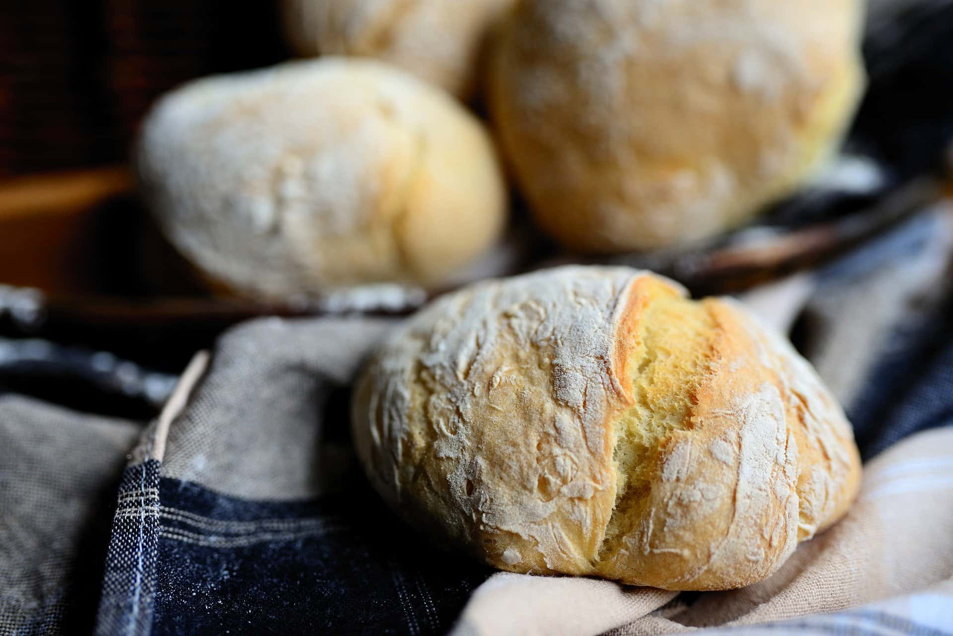 fresh bread lies on the cloth jpg